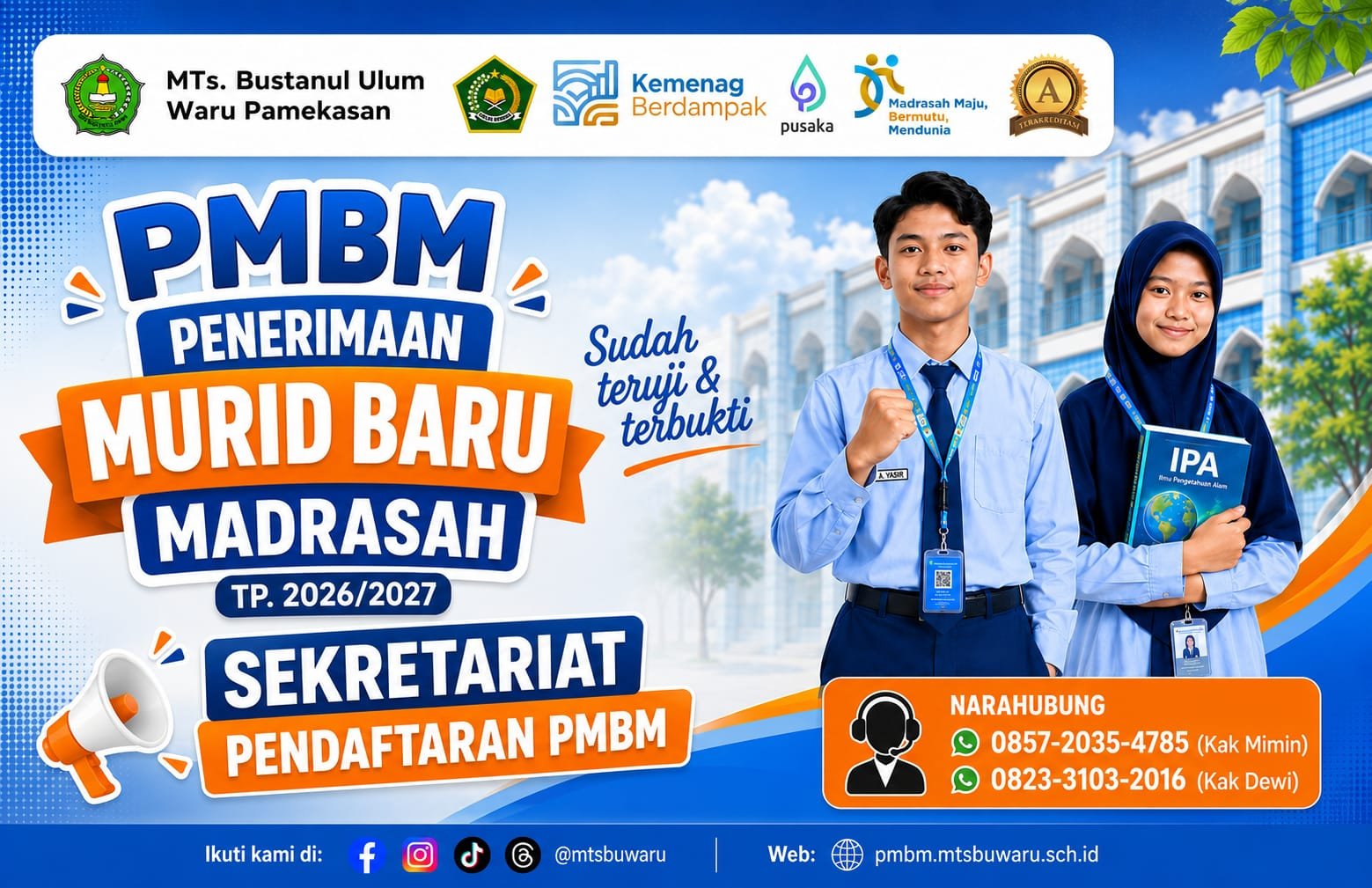 Penerimaan Murid Baru Madrasahh (PMBM) Tahun Pelajaran 2026/2027 Telah Dibuka